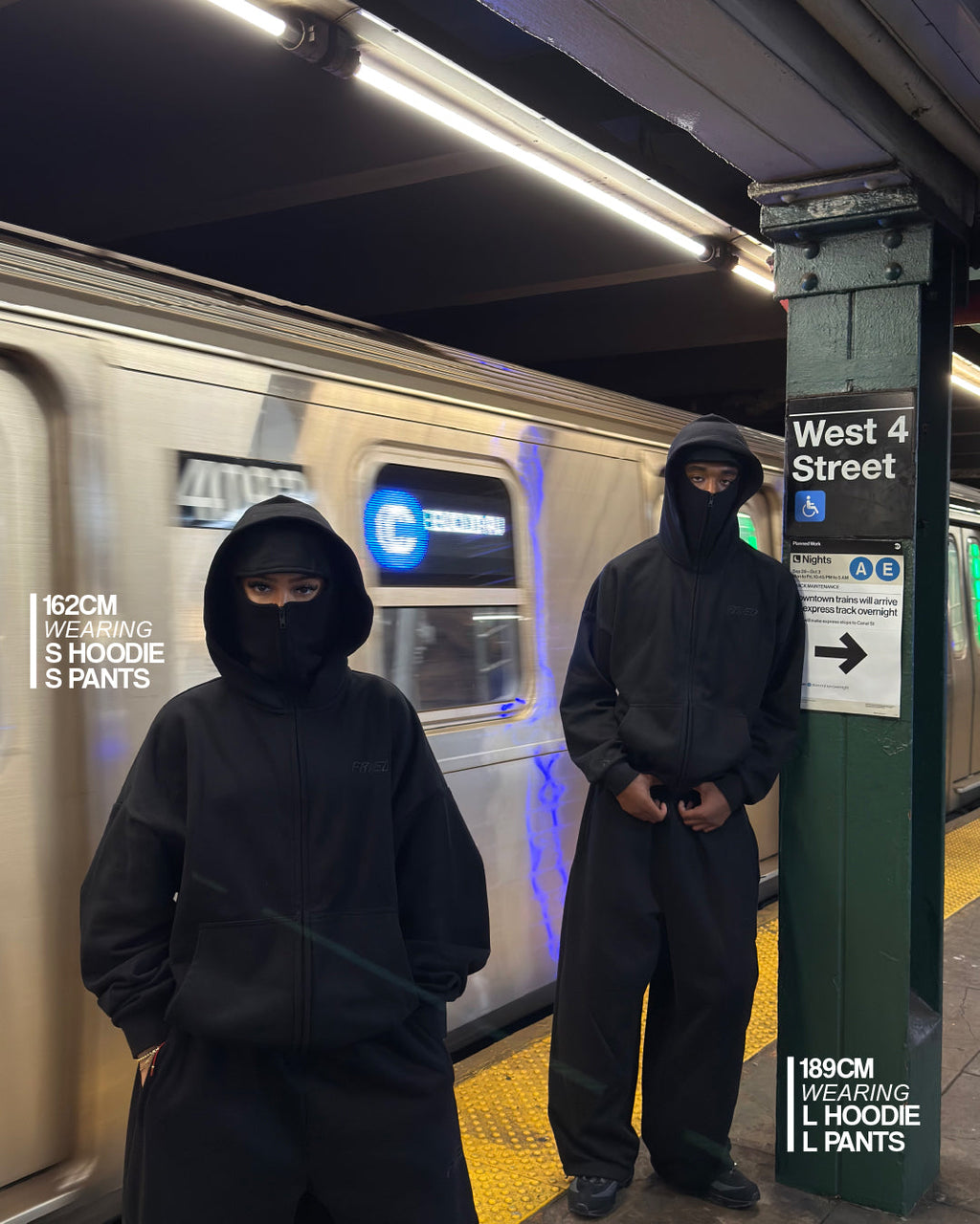 ALL BLACK - BALACLAVA ZIP HOODIE