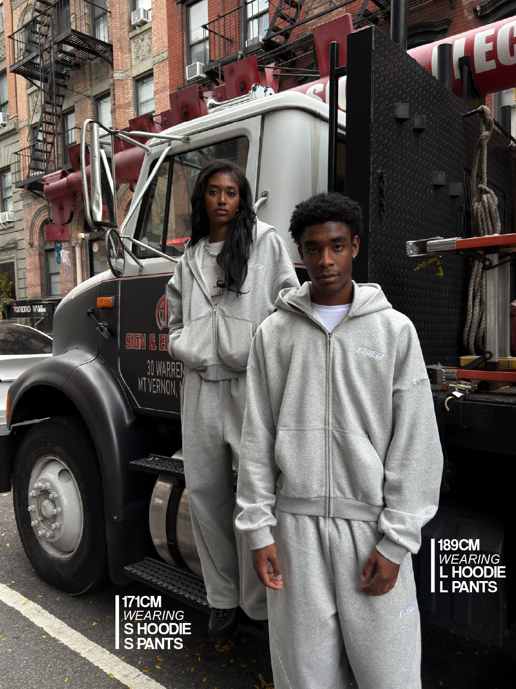 MELANGE GREY - BALACLAVA ZIP HOODIE