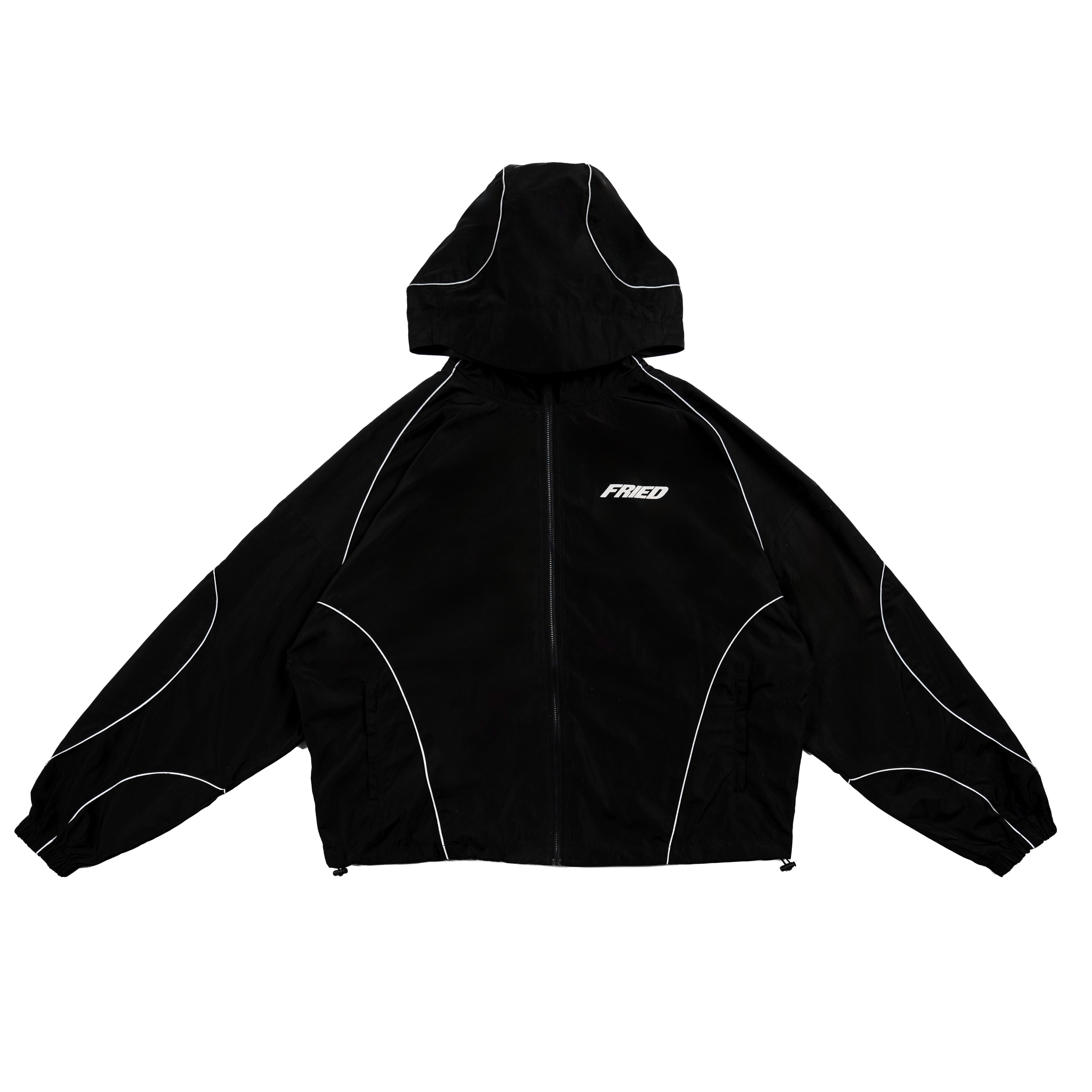BLACK - WATERPROOF ZIP HOODIE