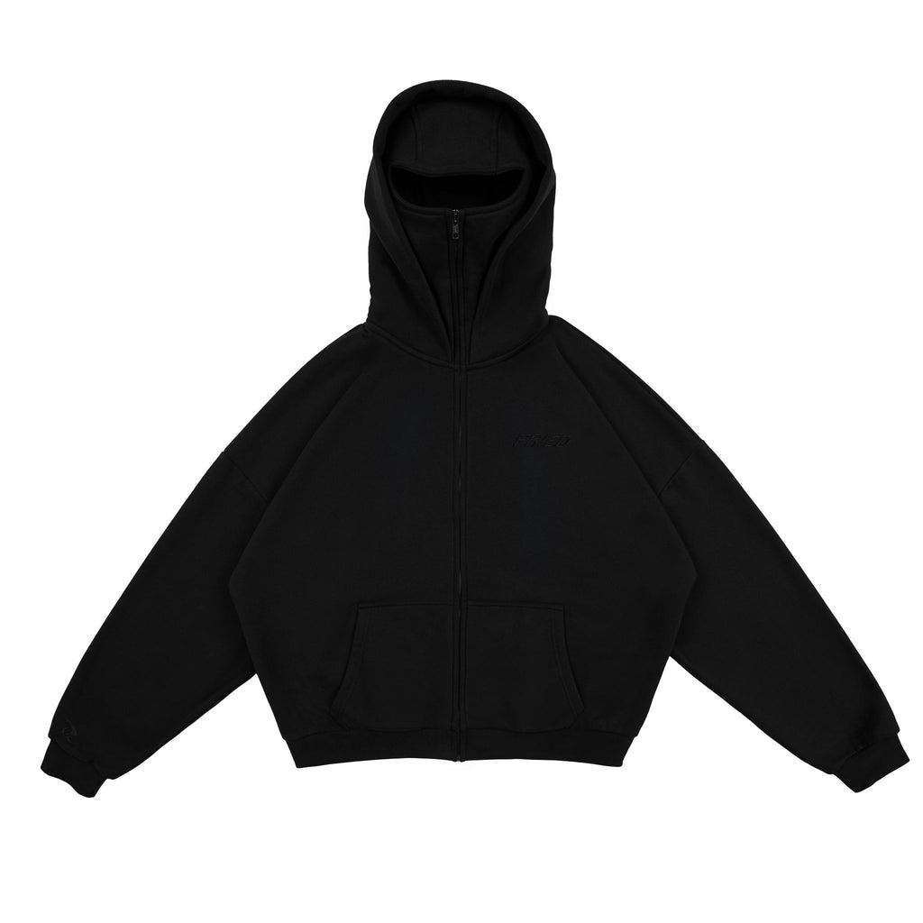 ALL BLACK - BALACLAVA ZIP HOODIE