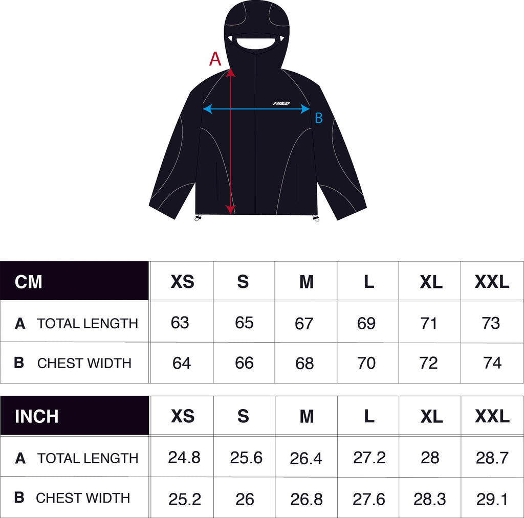 BLACK - WATERPROOF ZIP HOODIE