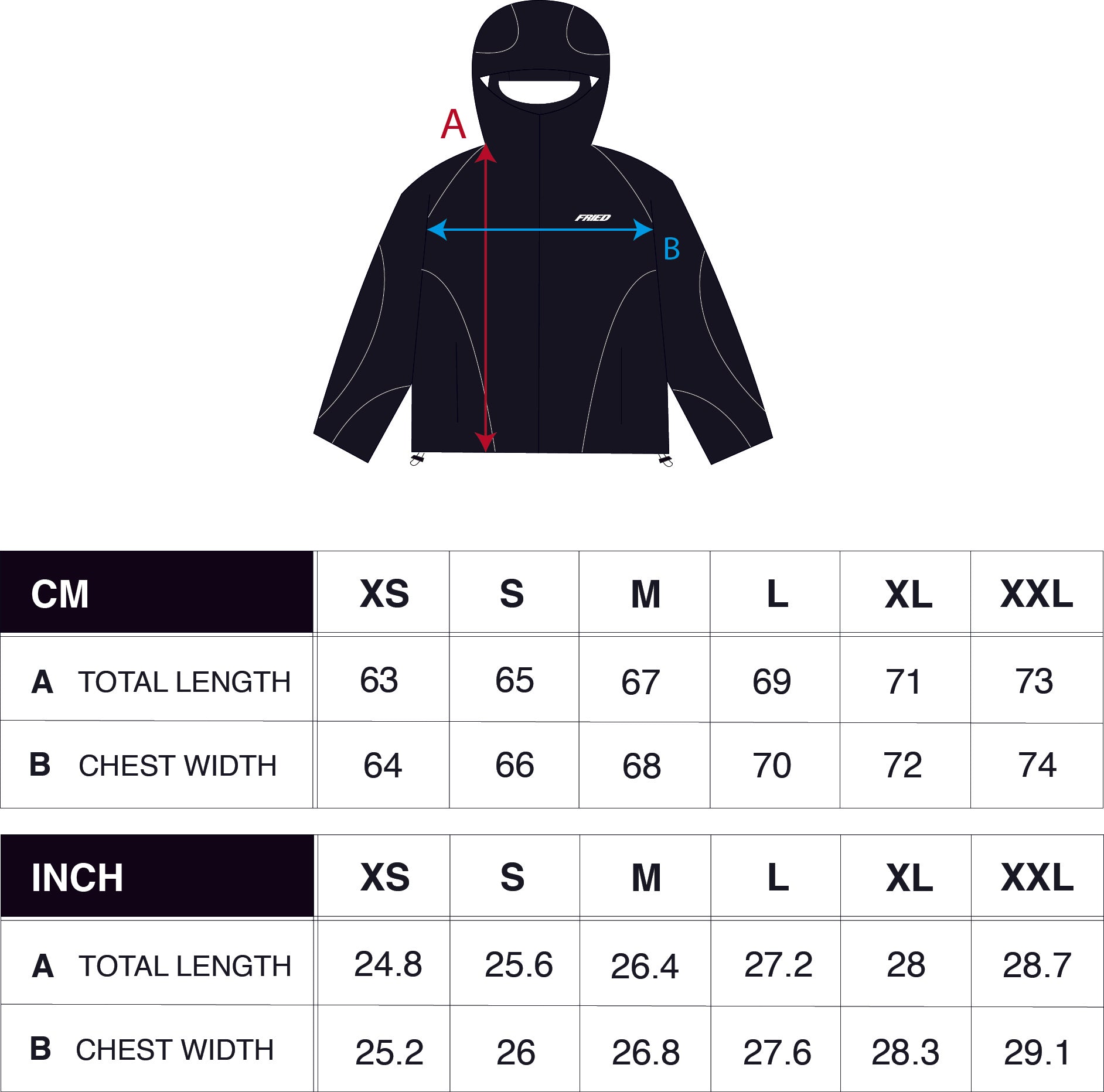 BLACK - WATERPROOF ZIP HOODIE